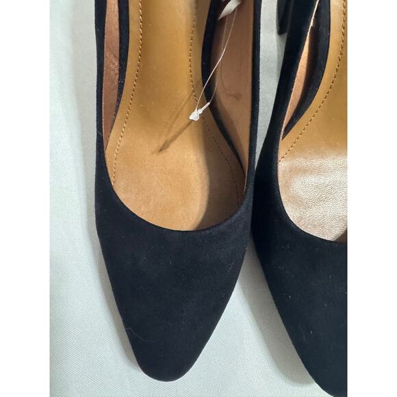 Black Suede Block Heel Pumps 8 | H&M | New With Imperfections - Picture 7 of 9